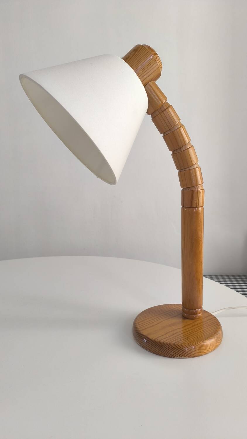 Lampe de Bureau Solbacken Vintage en Pin, 1970