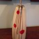 Art deco pendant lamp from the 70s, opaline, chrome metal