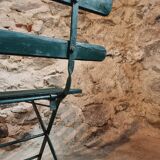 Antique folding garden bench – France – 1930s