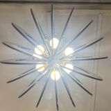 Pair of smoked glass suspensions - 70s