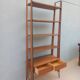 Vintage Scandinavian bookshelf in teak and black metal – Design