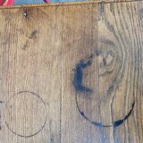 Table in raw oak, countryside.
