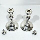 Pair of Silver Candle Holders Egypt