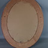 Old oval frame gilded stucco wood