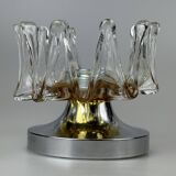 60s 70s wall lamp Wall Sconce made of metal & Murano glass Space Age design
