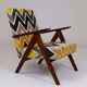 Vintage ethnic chic armchair modern design