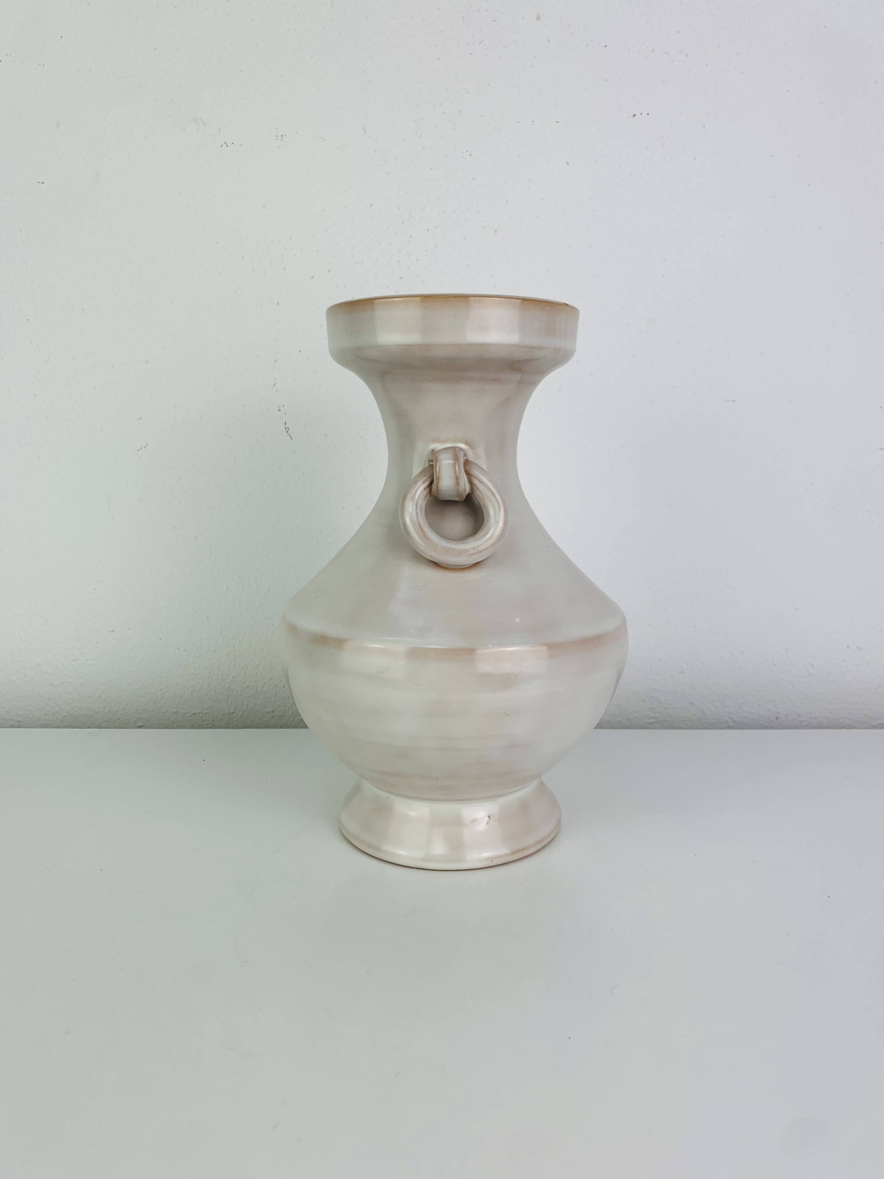 Vase céramique à anses "Arezzo Italy", vintage