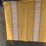 Nappe basque et 6 serviettes en coton orange kiva vintage