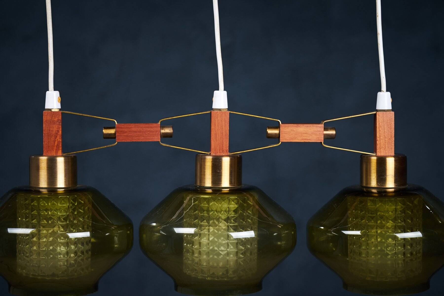 Glass Pendant Lamp by Carl Fagerlund, 1961