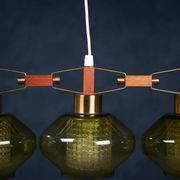 Glass Pendant Lamp by Carl Fagerlund, 1961