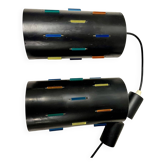 Pair of Rotaflex light fixtures from the 1960s.