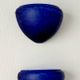 Sconces, signed, in satin blue glass paste from the 1930s