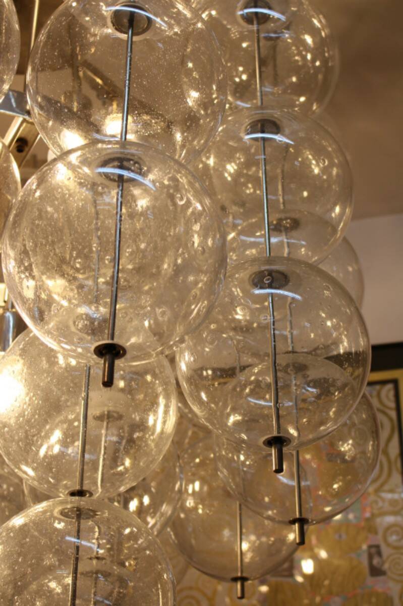Big Glass Ceiling Light, Czceh c.1960