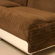 3 chauffeuses "Concha" en velours marron par Jo Otterpohl pour COR