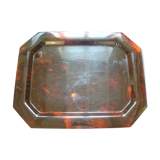 Old tray 1970s in lucite way tortoiseshell deco living room