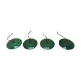 Set of 4 old pendant lamps