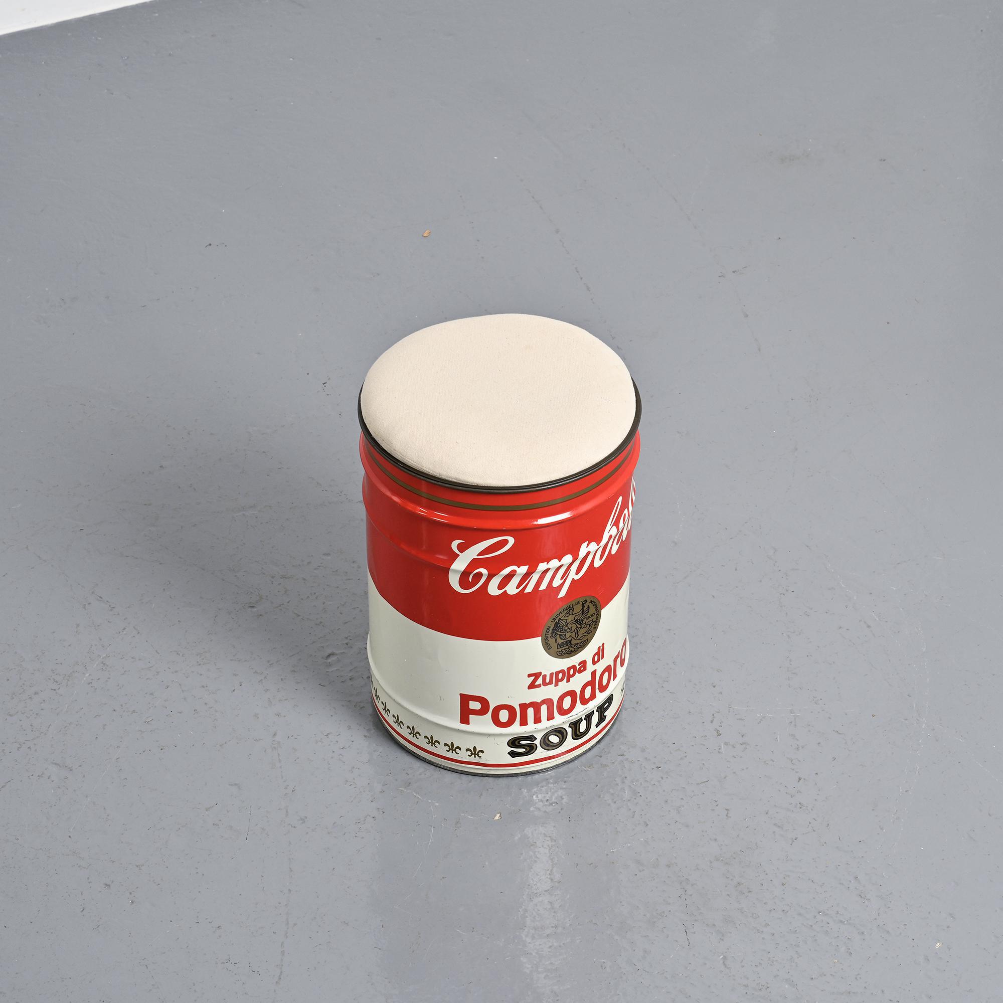 Tabouret « Campbell's Soup Can » par Dino Gavina, Ultramobile Simon, 1971