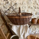 Large vintage harvest basket