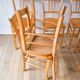 Set of 6 bistro chairs in blond wood luterma 1950