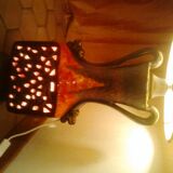 Floor lamp, vintage 70's ceramic enamel