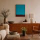 Minimalist painting "Meditative turquoise"