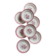 Set of 8 old flat plates, Ala model from Sarreguemines