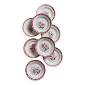 Lot de 8 assiettes plates anciennes modèle Ala de Sarreguemines