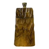 Pepper shaker gouged brutalist olive wood