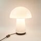 Large glass table lamp in the shape of a mushroom from the space age by Limburg, Germany, 1970s.