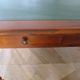 Minister's desk style L. Philippe – 2 drawers – cherry wood – faux leather desk mat
