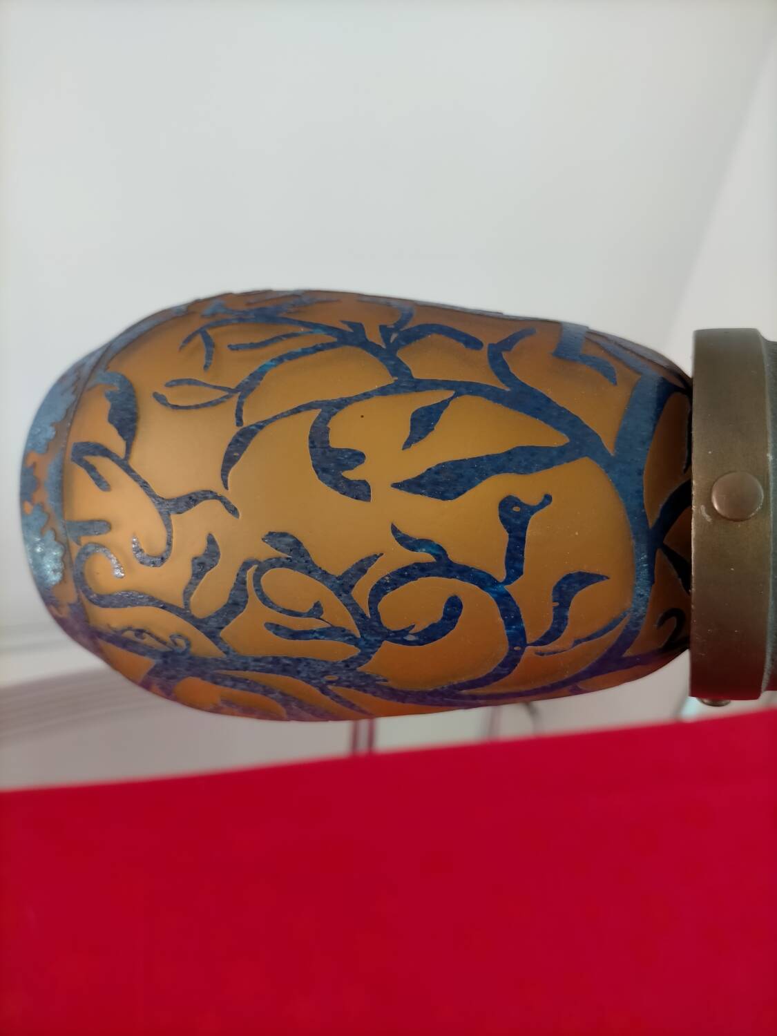 Articulated glass paste lamp, Art Nouveau