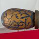 Articulated glass paste lamp, Art Nouveau