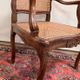 Louis XV style office chair in carved walnut