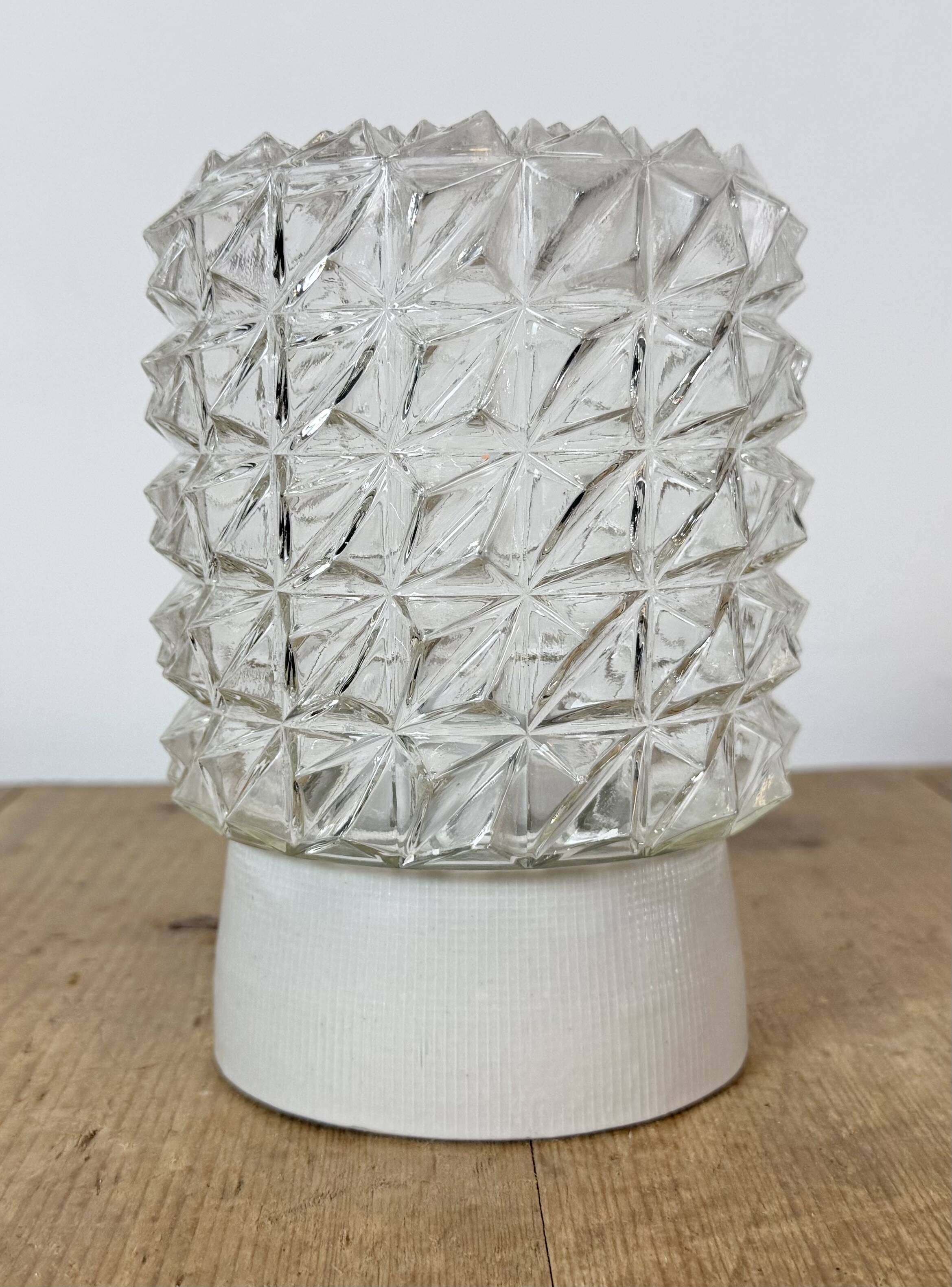 Vintage White Porcelain Ceiling Light, 1970s