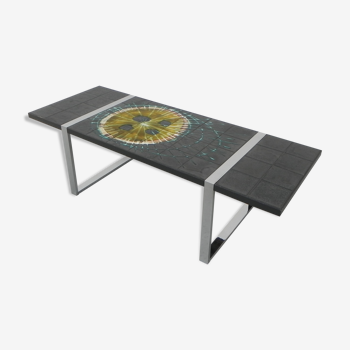 Belarti tile table with chrome frame and 40 tiles