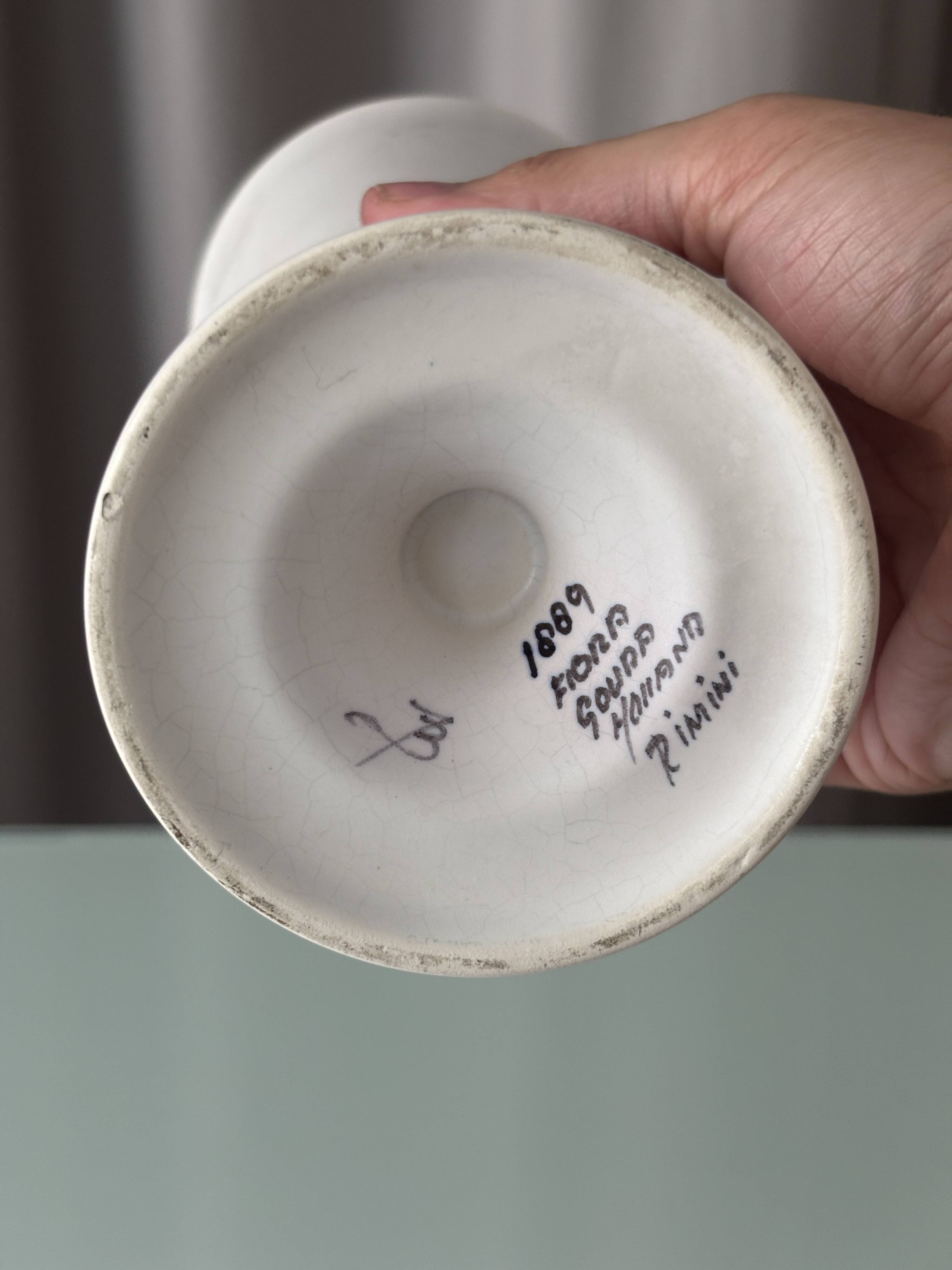 Vintage West Germany Hand-Painted Ceramic Vase | Handarbeit | 22 cm