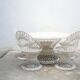 Garden table and 5 vintage fiberglass chairs by Russell Woodard