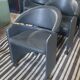 Italian leather armchair on casters by Matteo Grassi, 1990s