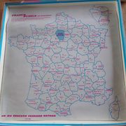 Wooden puzzle from the French departments in the 70s