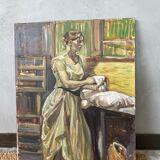 Oil on canvas (1993) by the painter Abel Roy (65x80cm)