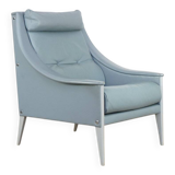 Leather Gio Ponti lounge chair model Dezza for Poltrona Frau