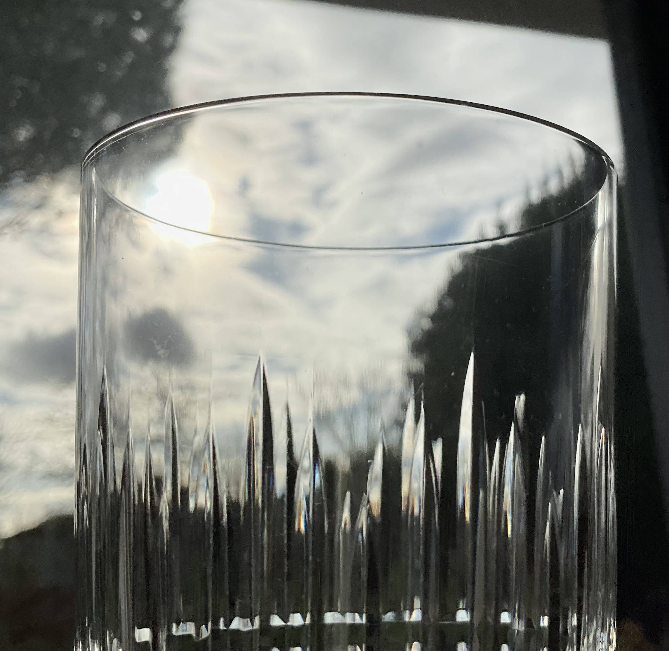 Trio of baccarat tumbler glasses Nancy model