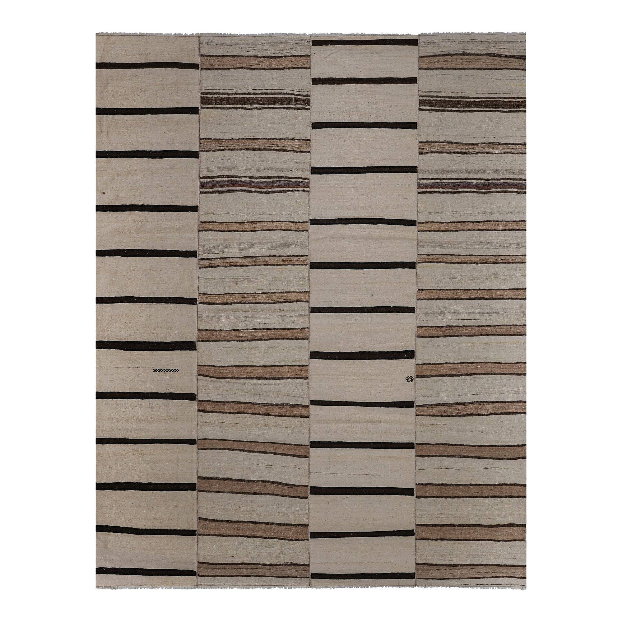 Vintage Turkish kilim handwoven 286x385 cm
