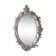 Antique oval mirror carved in wood.
