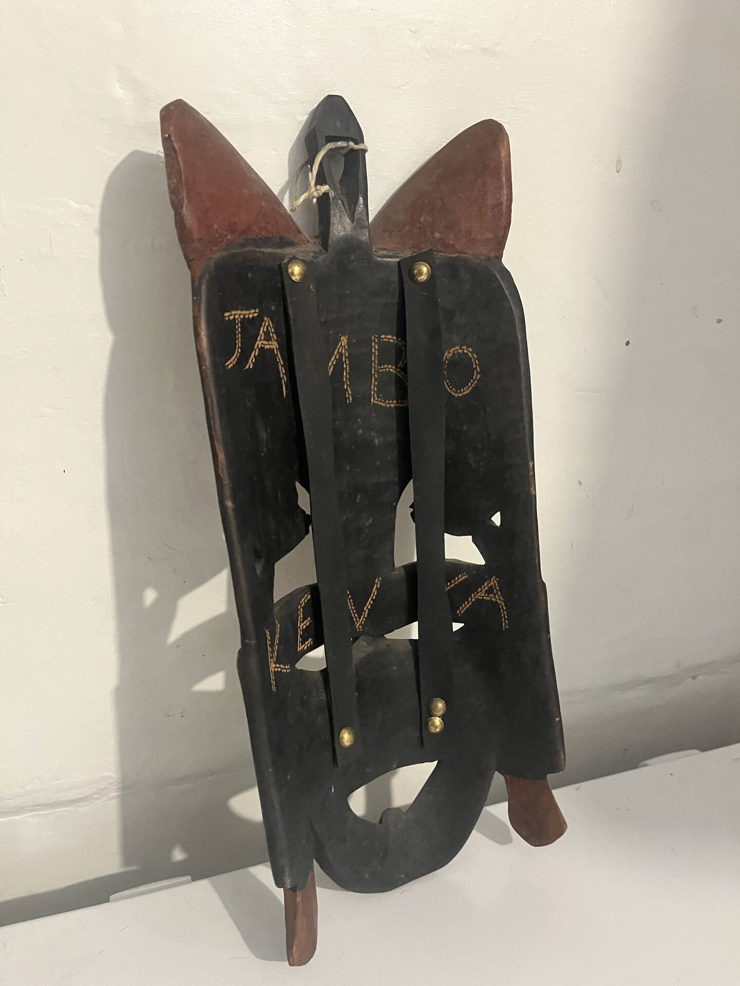 African carved wooden mask Kenya