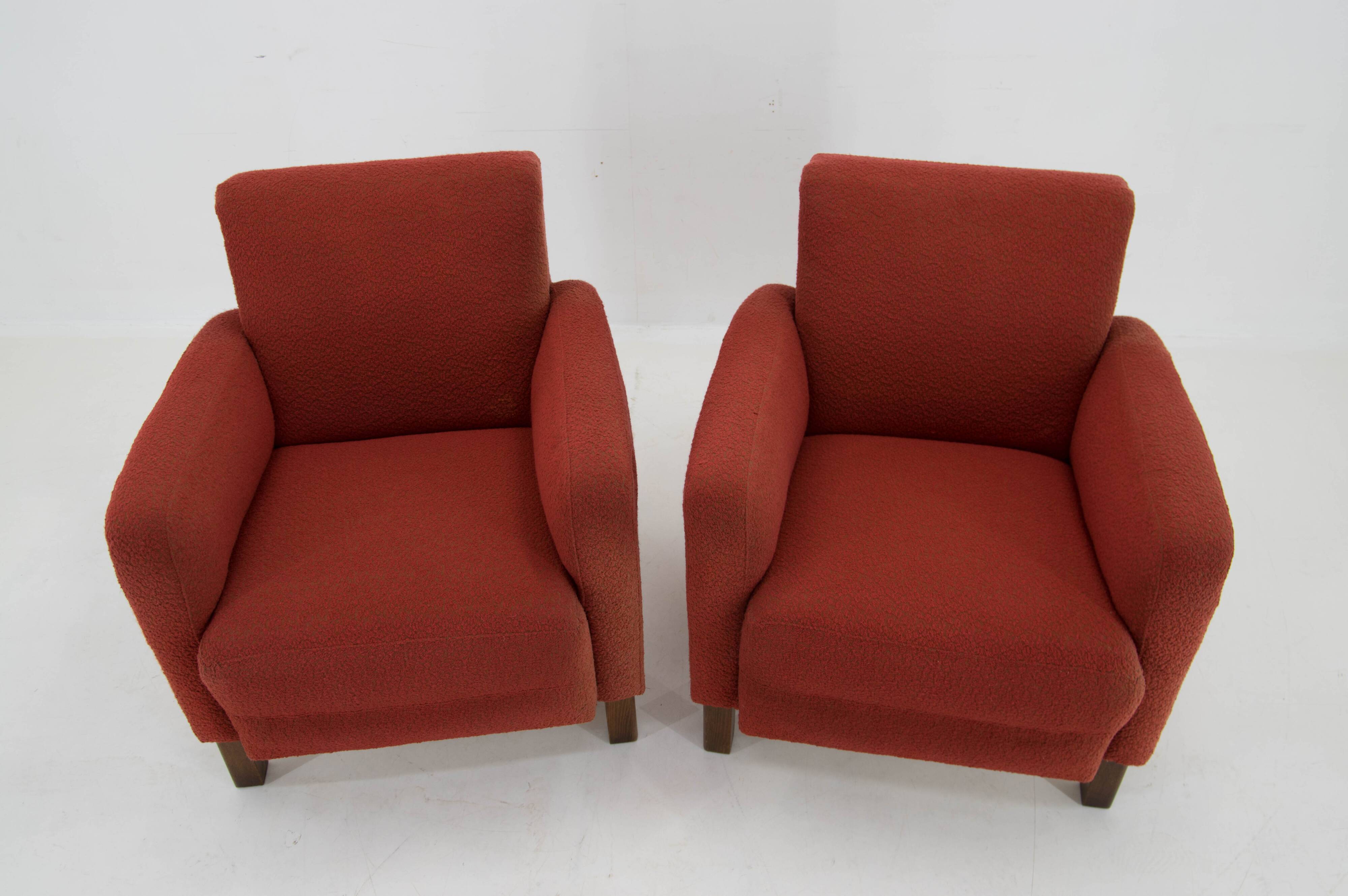 Set of Two Art Deco Armchairs by Halabala for UP Zavody, 1930s