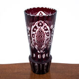 Purple crystal vase, Poland, 1960s