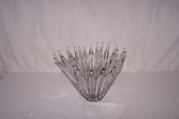 Vase corolle goutte, cristal, années 50