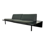 Harvink The Mission sofa with black frame and dark gray upholstery