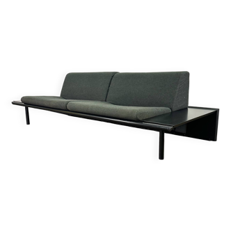 Harvink The Mission sofa with black frame and dark gray upholstery